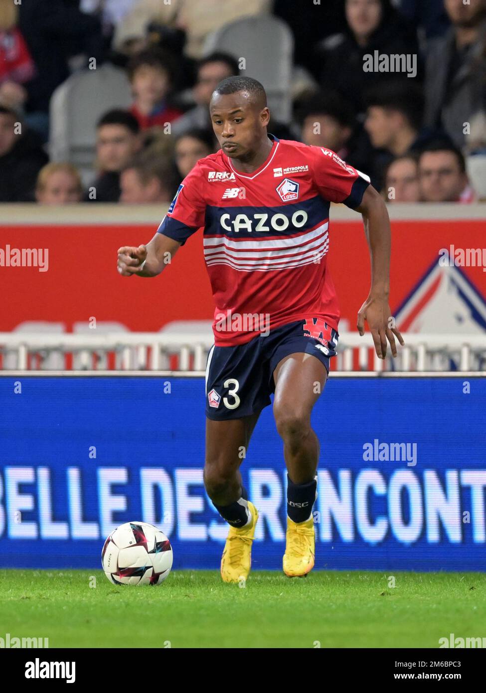 LILLE - Tiago Djalo du LOSC Lille pendant le match de la Ligue française 1 entre Lille OSC et le Stade de Reims au stade Pierre-Mauroy sur 2 janvier 2022 à Lille, France. AP | hauteur néerlandaise | Gerrit van Cologne Banque D'Images