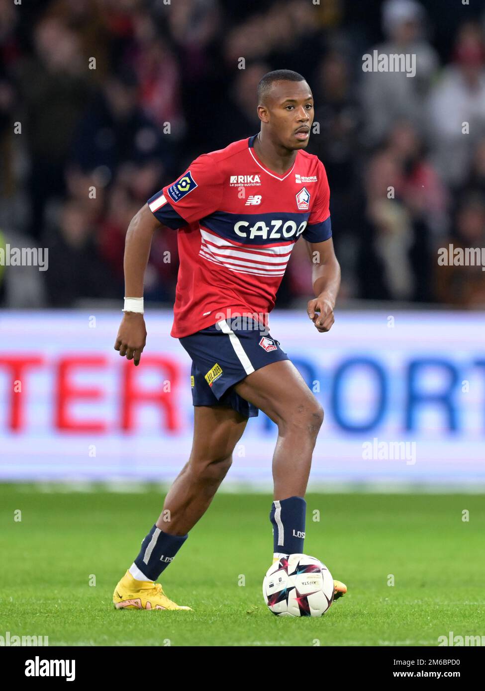 LILLE - Tiago Djalo du LOSC Lille pendant le match de la Ligue française 1 entre Lille OSC et le Stade de Reims au stade Pierre-Mauroy sur 2 janvier 2022 à Lille, France. AP | hauteur néerlandaise | Gerrit van Cologne Banque D'Images