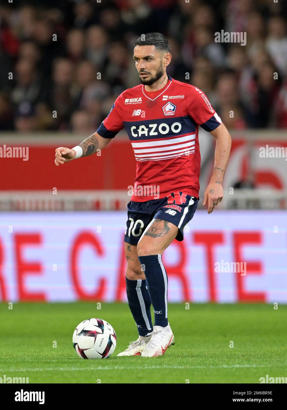 LILLE - Remy Cabella du LOSC Lille pendant le match de la Ligue française 1 entre l'OSC de Lille et le Stade de Reims au stade Pierre-Mauroy sur 2 janvier 2022 à Lille, France. AP | hauteur néerlandaise | Gerrit van Cologne Banque D'Images