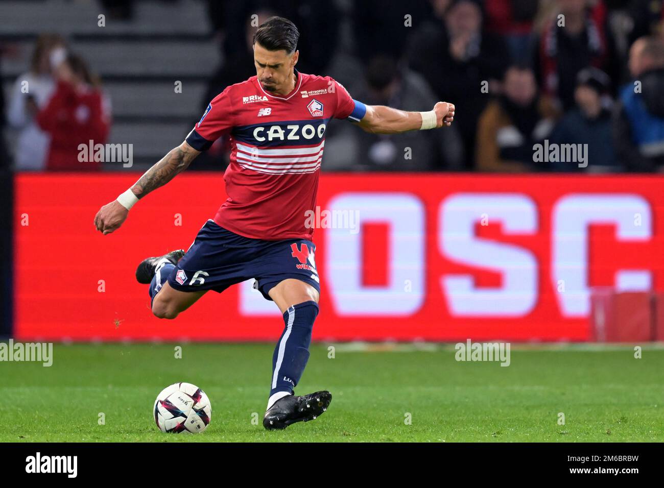 LILLE - José fonte du LOSC Lille pendant le match de la Ligue française 1 entre Lille OSC et le Stade de Reims au stade Pierre-Mauroy sur 2 janvier 2022 à Lille, France. AP | hauteur néerlandaise | Gerrit van Cologne Banque D'Images