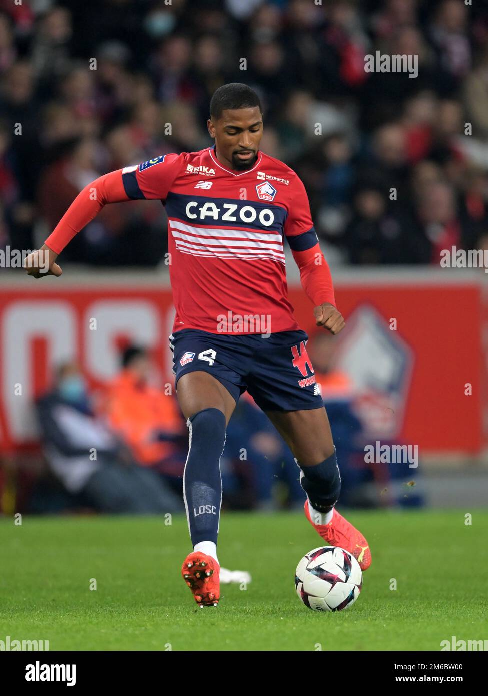 LILLE - Alexsandro du LOSC Lille pendant le match de la Ligue française 1 entre l'OSC de Lille et le Stade de Reims au stade Pierre-Mauroy sur 2 janvier 2022 à Lille, France. AP | hauteur néerlandaise | Gerrit van Cologne Banque D'Images
