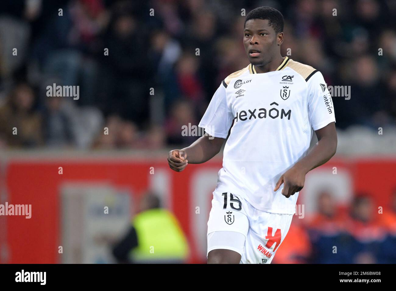 LILLE - Marshall Munetsi du Stade Reims lors du match de la Ligue française 1 entre Lille OSC et Stade de Reims au stade Pierre-Mauroy sur 2 janvier 2022 à Lille, France. AP | hauteur néerlandaise | Gerrit van Cologne Banque D'Images