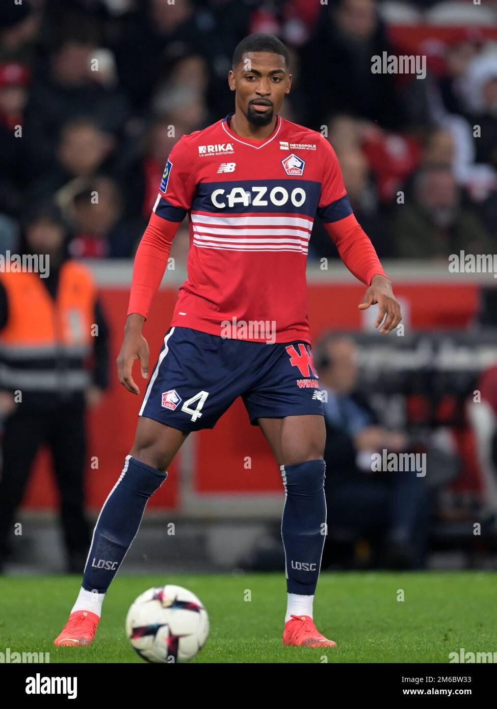 LILLE - Alexsandro du LOSC Lille pendant le match de la Ligue française 1 entre l'OSC de Lille et le Stade de Reims au stade Pierre-Mauroy sur 2 janvier 2022 à Lille, France. AP | hauteur néerlandaise | Gerrit van Cologne Banque D'Images