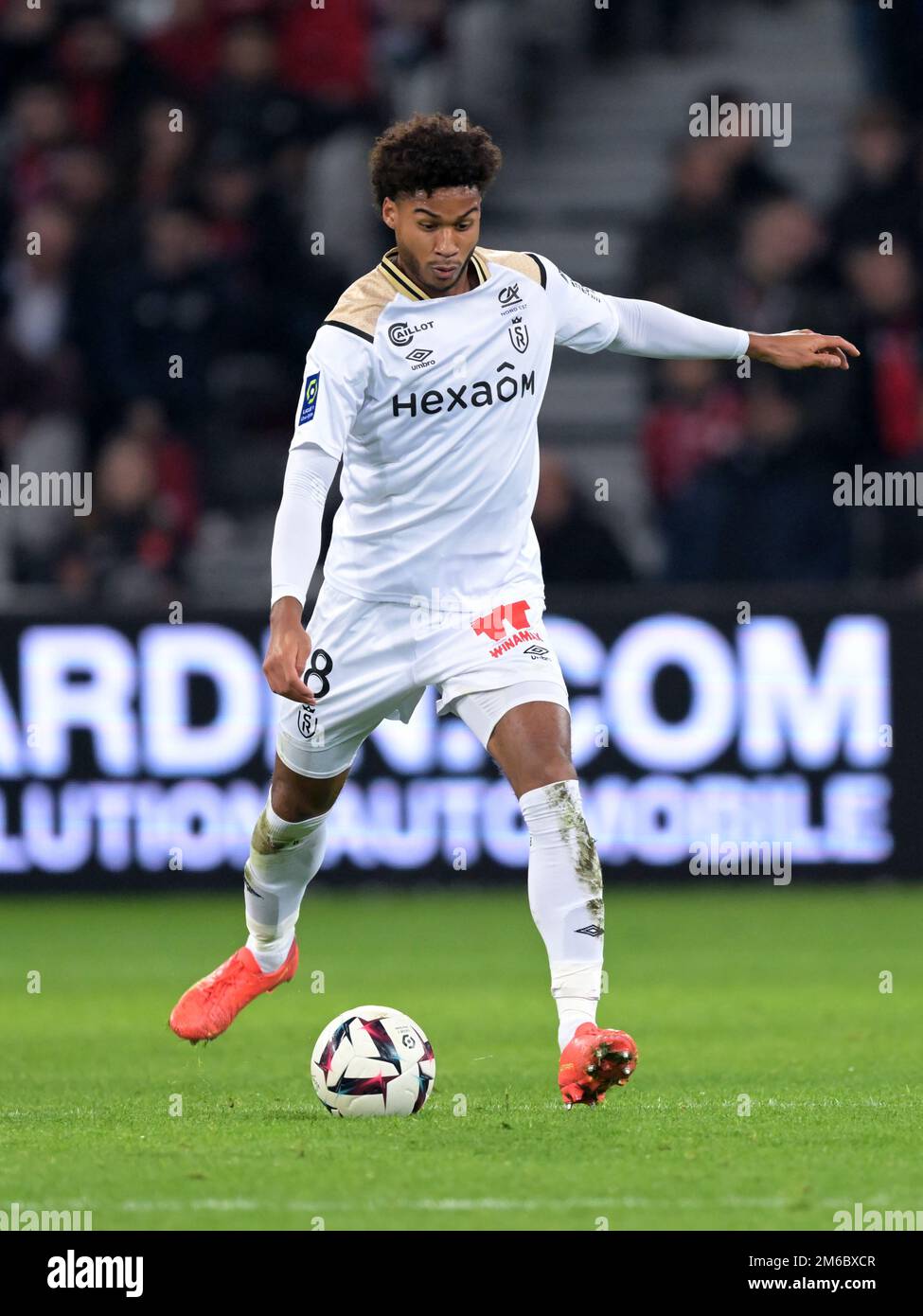 LILLE - Jens Cajuste du Stade Reims lors du match de la Ligue française 1 entre Lille OSC et Stade de Reims au stade Pierre-Mauroy sur 2 janvier 2022 à Lille, France. AP | hauteur néerlandaise | Gerrit van Cologne Banque D'Images