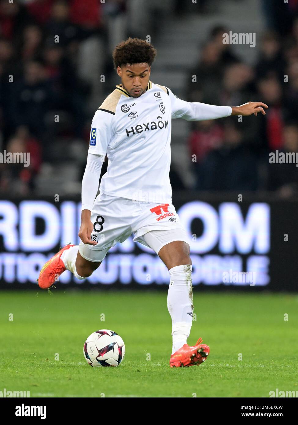LILLE - Jens Cajuste du Stade Reims lors du match de la Ligue française 1 entre Lille OSC et Stade de Reims au stade Pierre-Mauroy sur 2 janvier 2022 à Lille, France. AP | hauteur néerlandaise | Gerrit van Cologne Banque D'Images