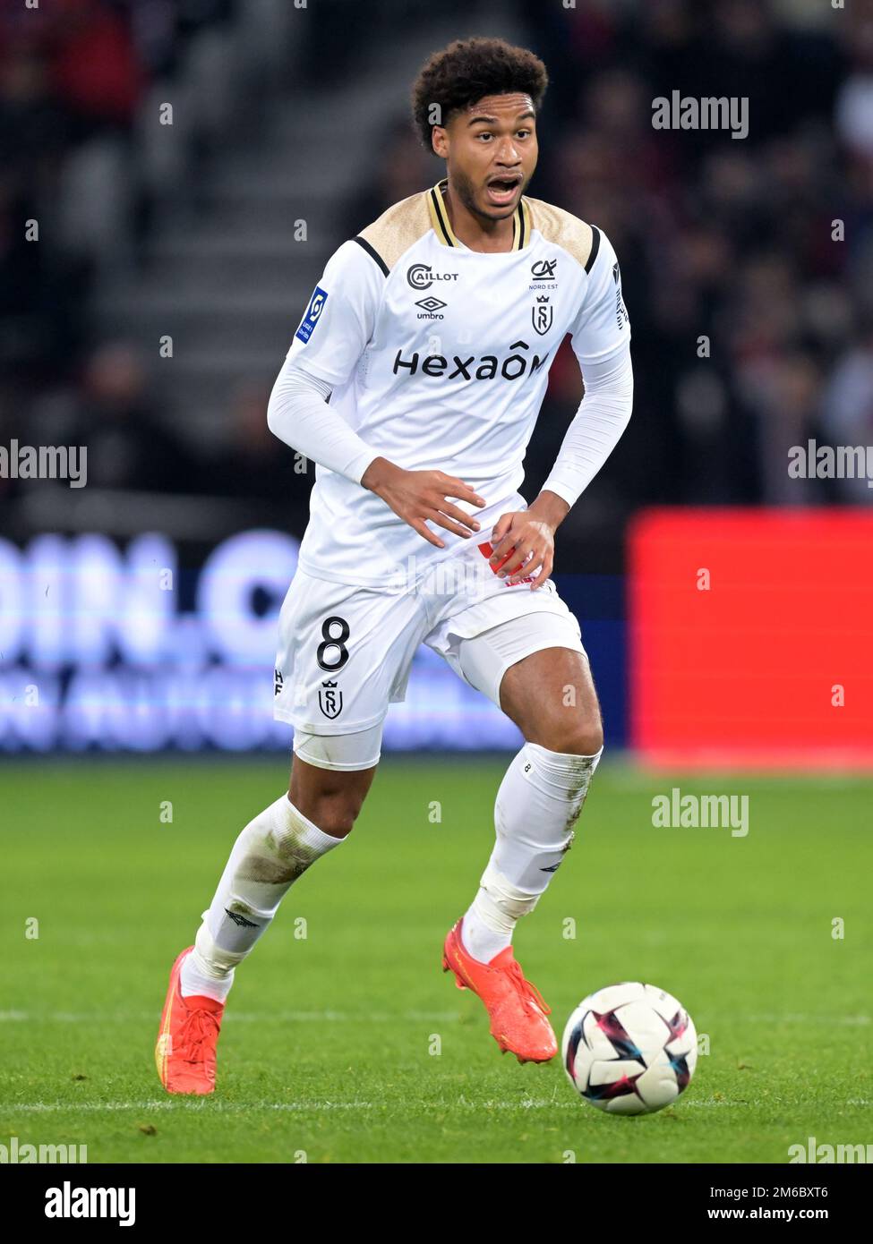 LILLE - Jens Cajuste du Stade Reims lors du match de la Ligue française 1 entre Lille OSC et Stade de Reims au stade Pierre-Mauroy sur 2 janvier 2022 à Lille, France. AP | hauteur néerlandaise | Gerrit van Cologne Banque D'Images