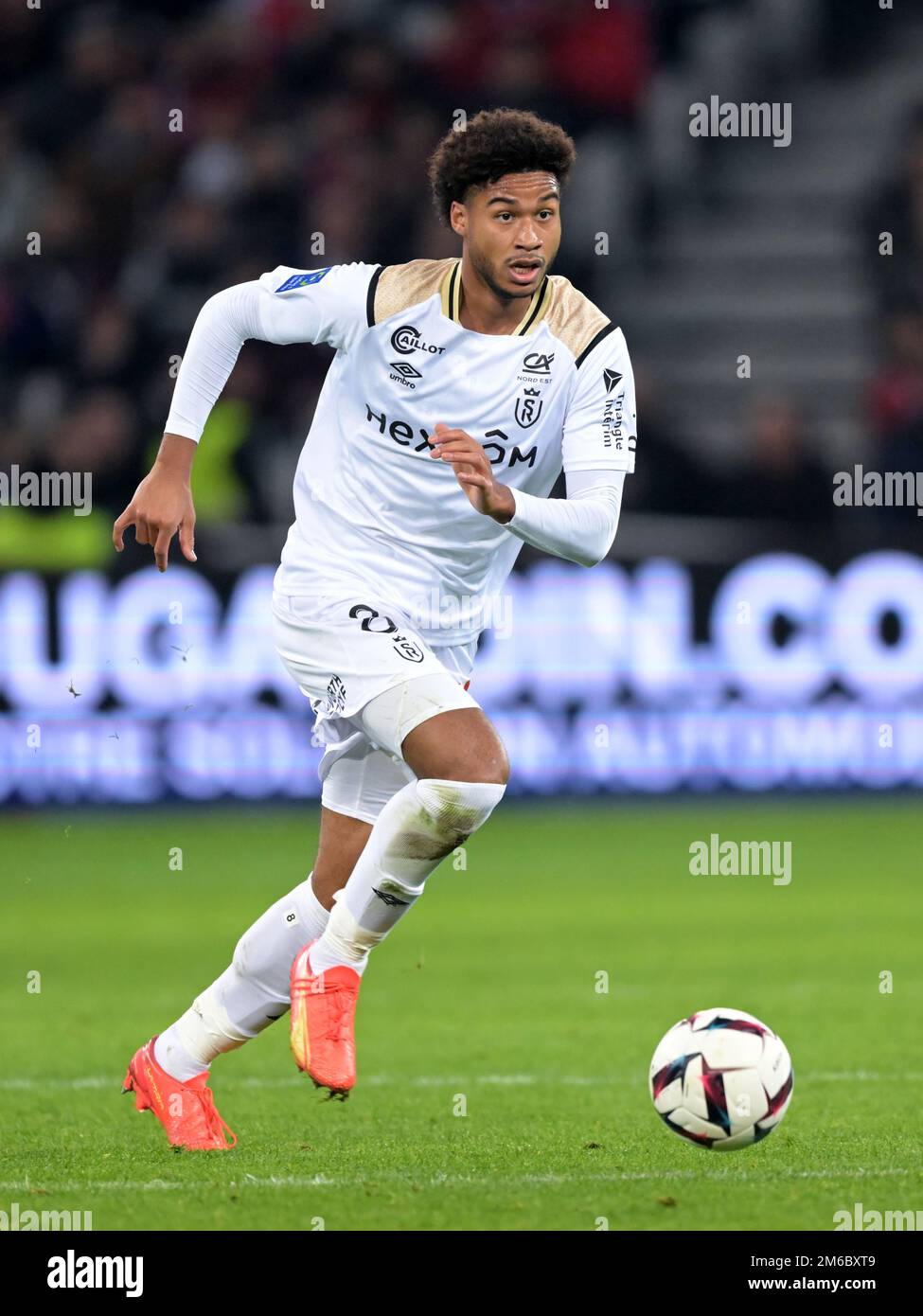 LILLE - Jens Cajuste du Stade Reims lors du match de la Ligue française 1 entre Lille OSC et Stade de Reims au stade Pierre-Mauroy sur 2 janvier 2022 à Lille, France. AP | hauteur néerlandaise | Gerrit van Cologne Banque D'Images