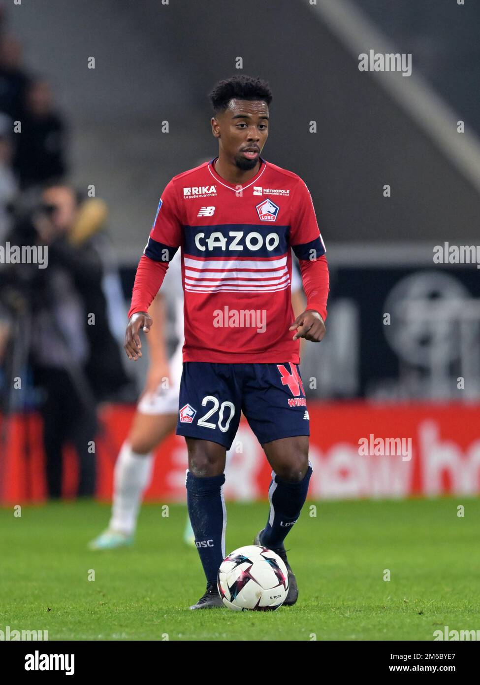 LILLE - Angel Gomes du LOSC Lille pendant le match de la Ligue française 1 entre Lille OSC et le Stade de Reims au stade Pierre-Mauroy sur 2 janvier 2022 à Lille, France. AP | hauteur néerlandaise | Gerrit van Cologne Banque D'Images