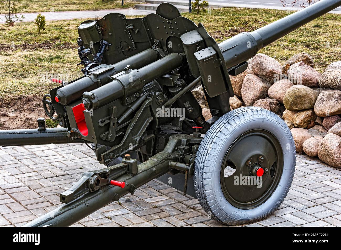 La partie officielle de l'artillerie de 85 mm anti-tank gun D-44 Banque D'Images