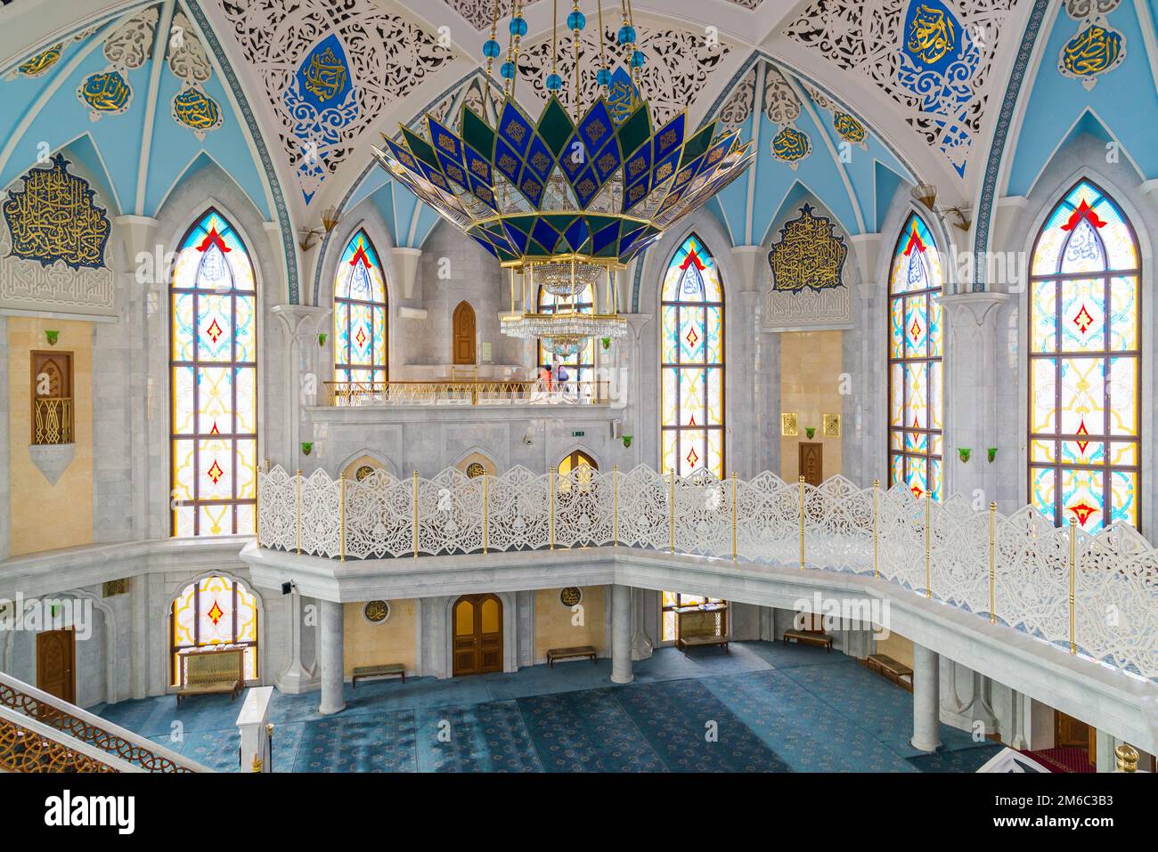 Kazan, Russie - 26 mars.2017. Intérieur de la mosquée Kul Sharif Banque D'Images