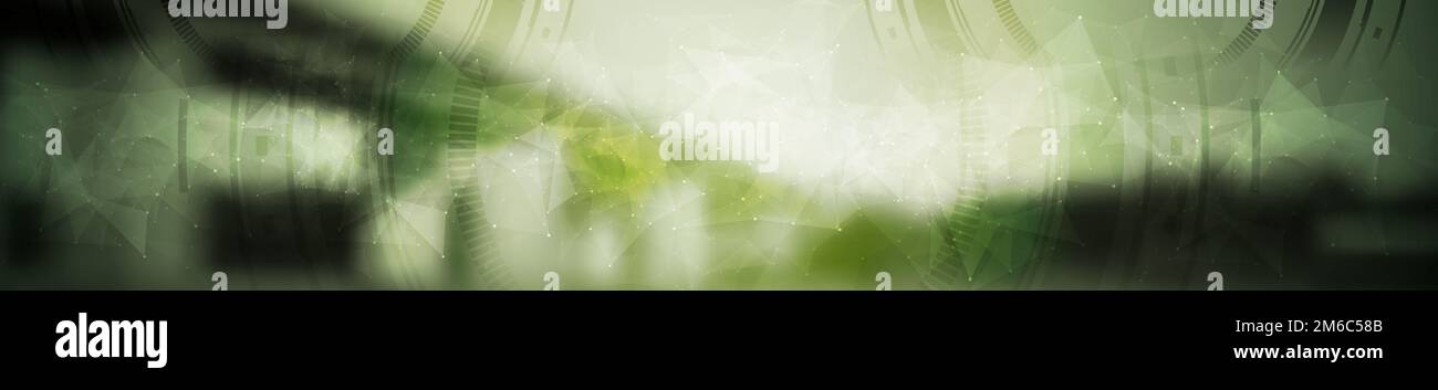 Bannière d'en-tête Web industrielle de technologie abstraite Banque D'Images