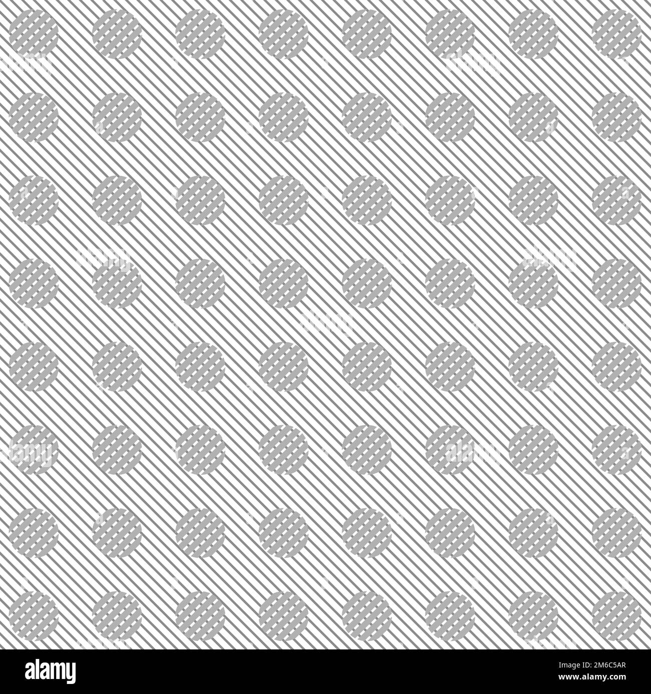 Motif de cercles et de rayures diagonales grises Banque D'Images