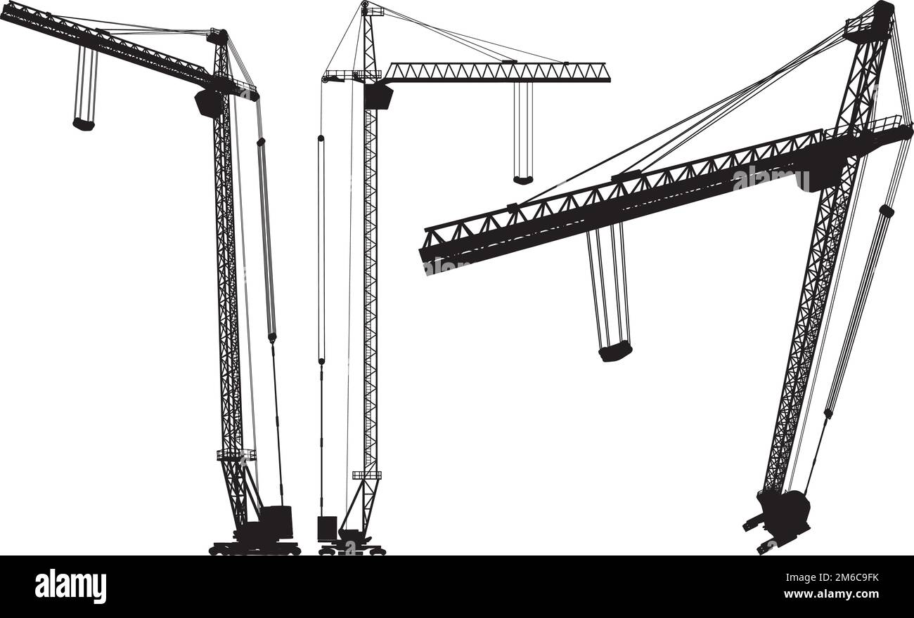 Vecteur de grue de construction élévatrice Illustration de Vecteur