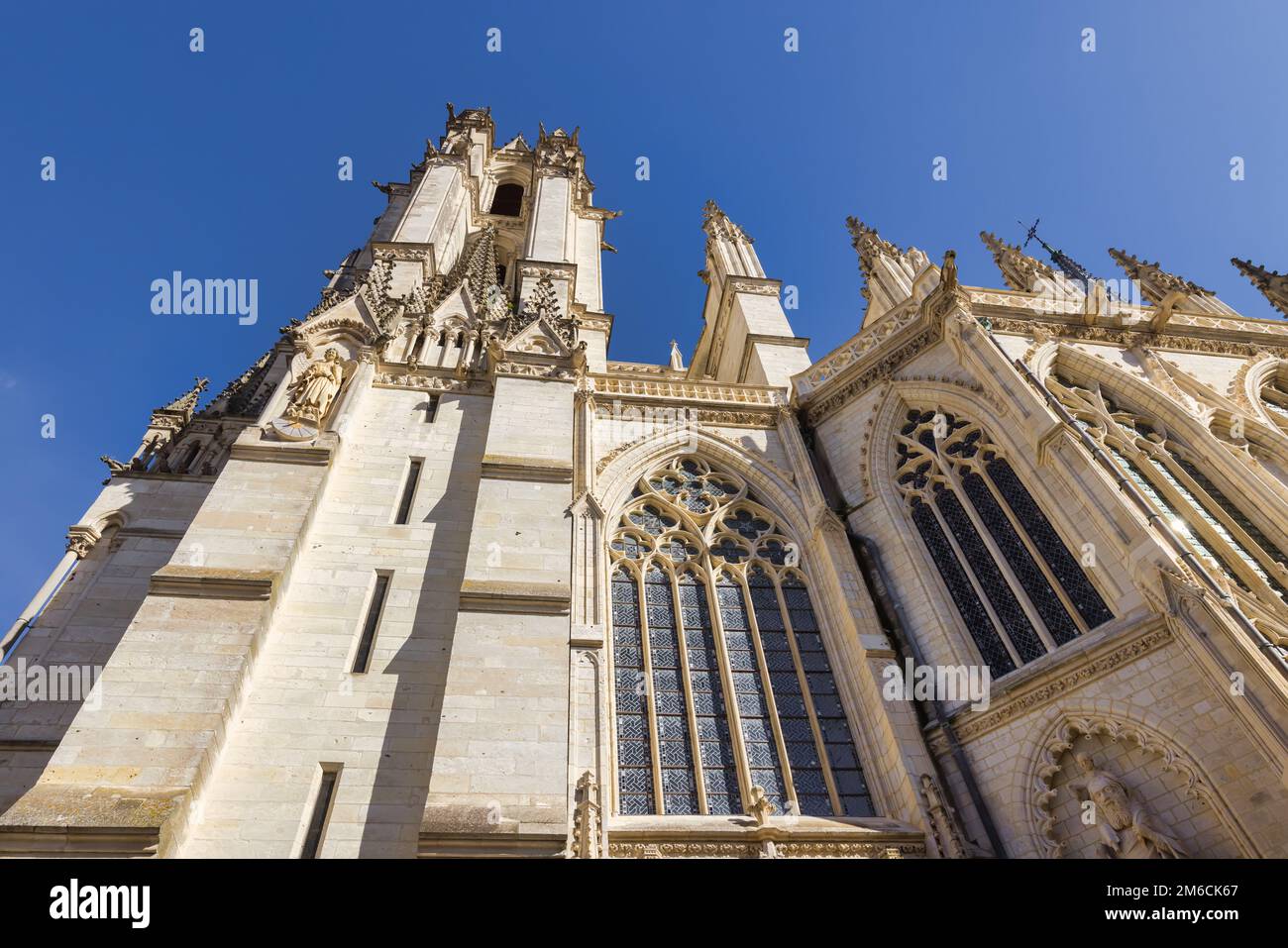 Vue sur la célèbre cathédrale d'Amiens à Amiens, hauts-de-France, France Banque D'Images