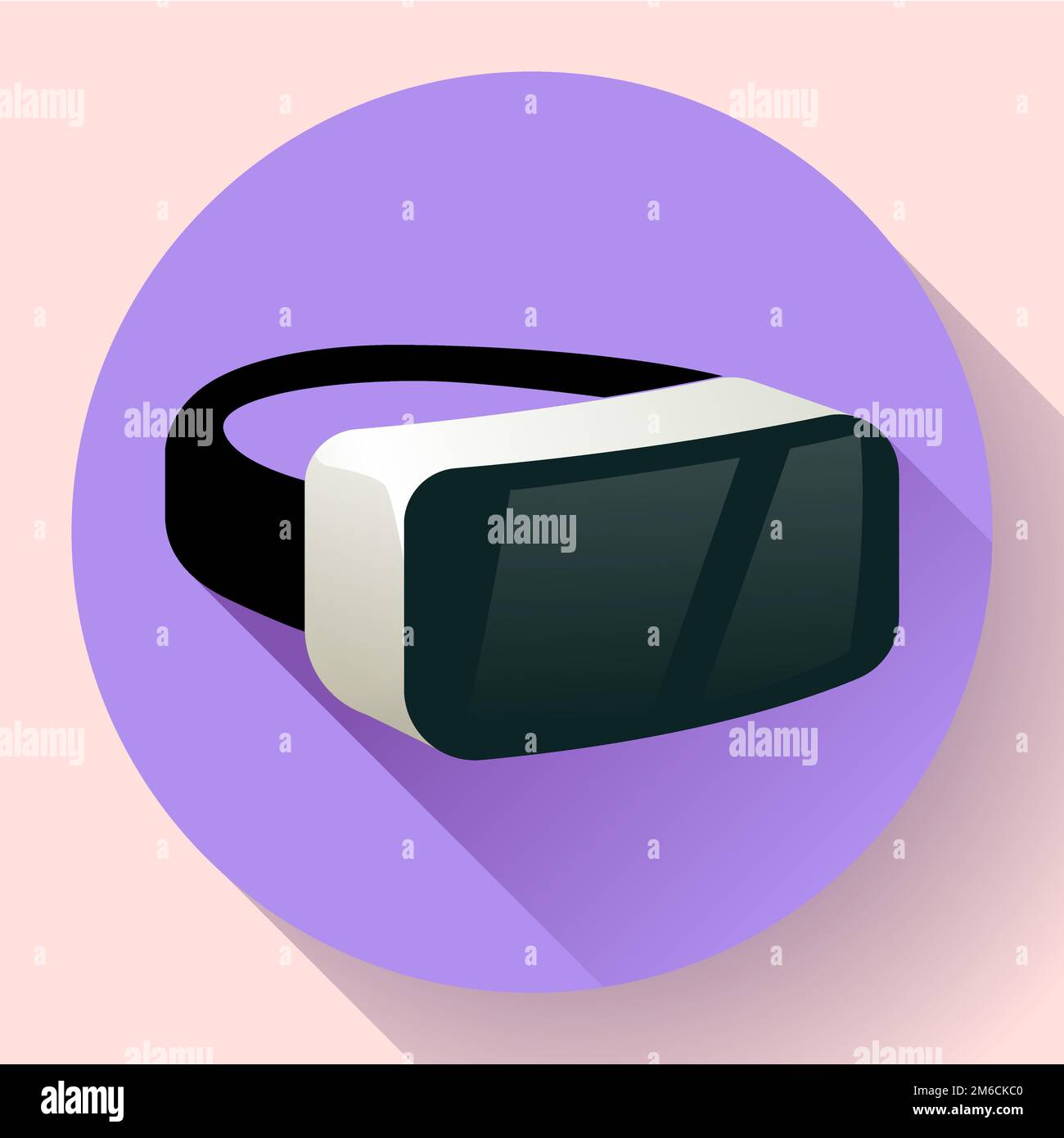 Icône de lunettes VR ou vecteur d'icône de casque de réalité virtuelle. icône de casque de réalité virtuelle plat pour ordinateur, téléphone ou smartphone, vr Banque D'Images
