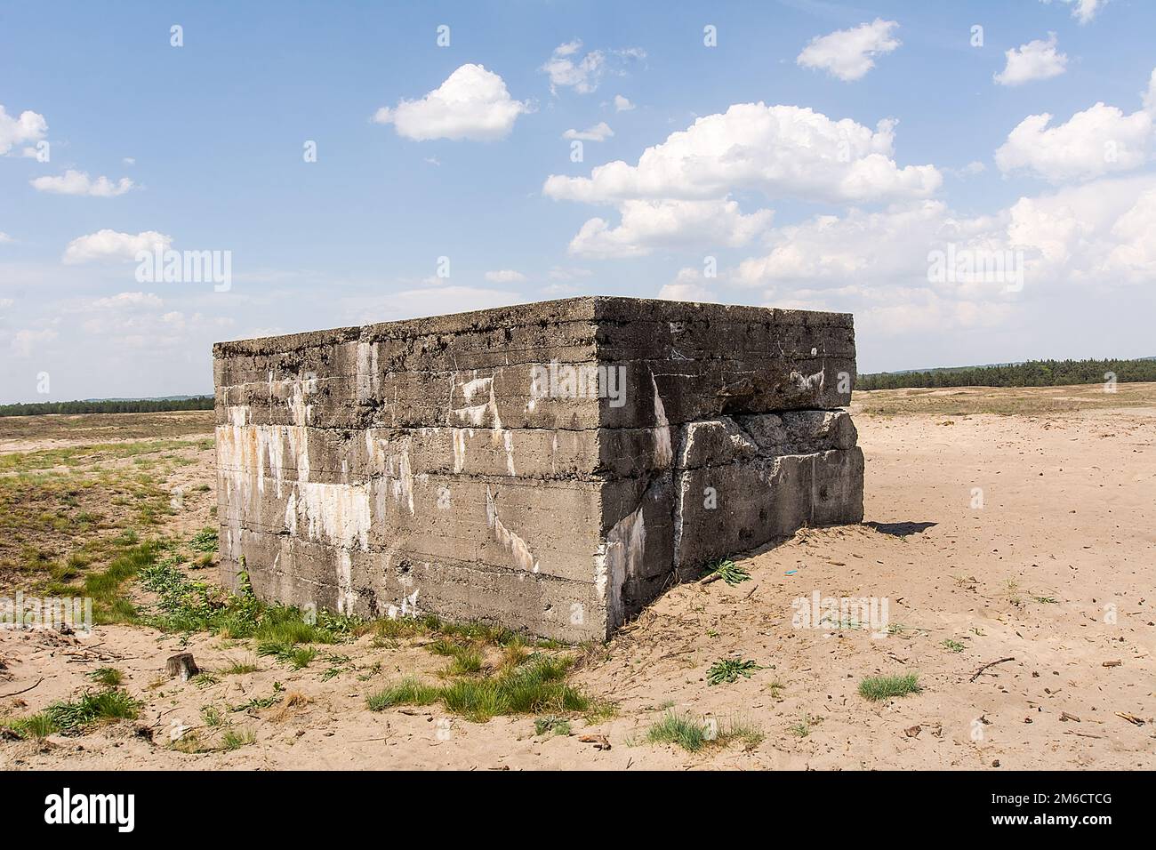 Bunker de la Seconde Guerre mondiale au désert de Bledowska (Pologne) Banque D'Images