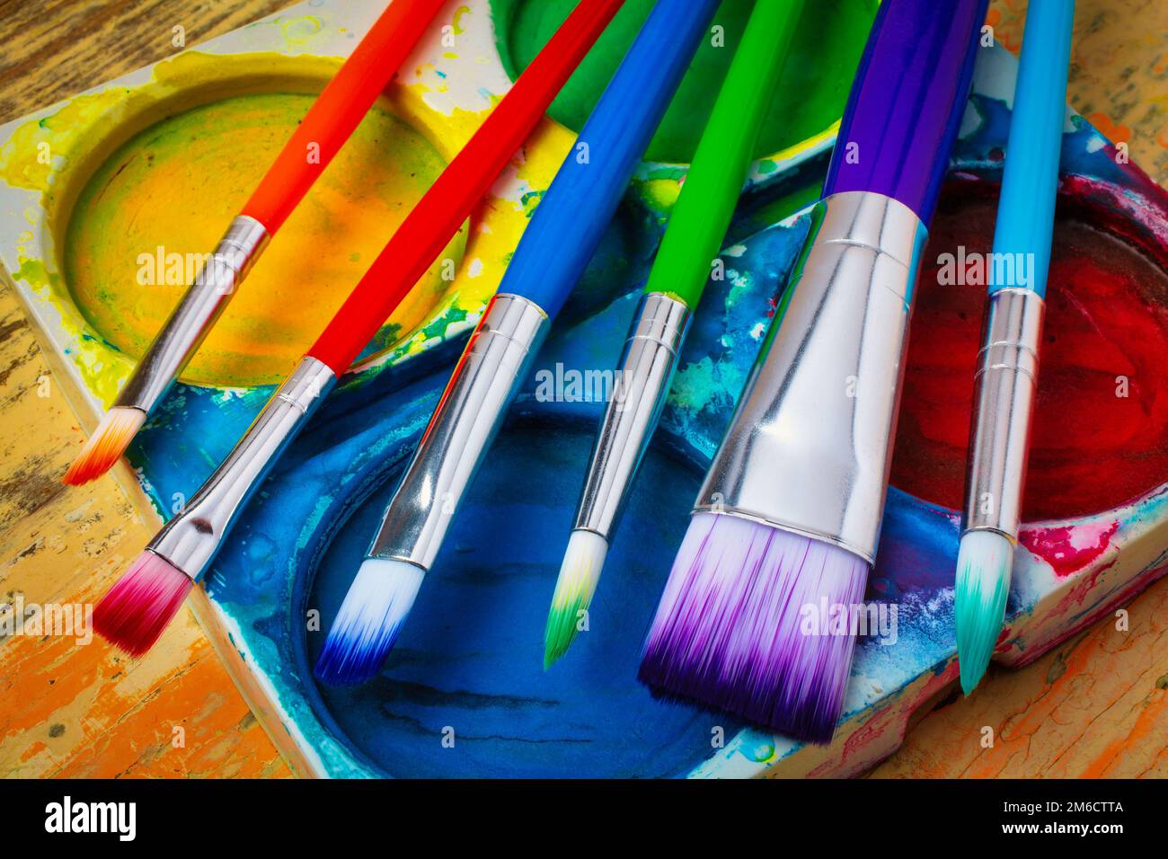 Art Brushes Still Life Banque D'Images