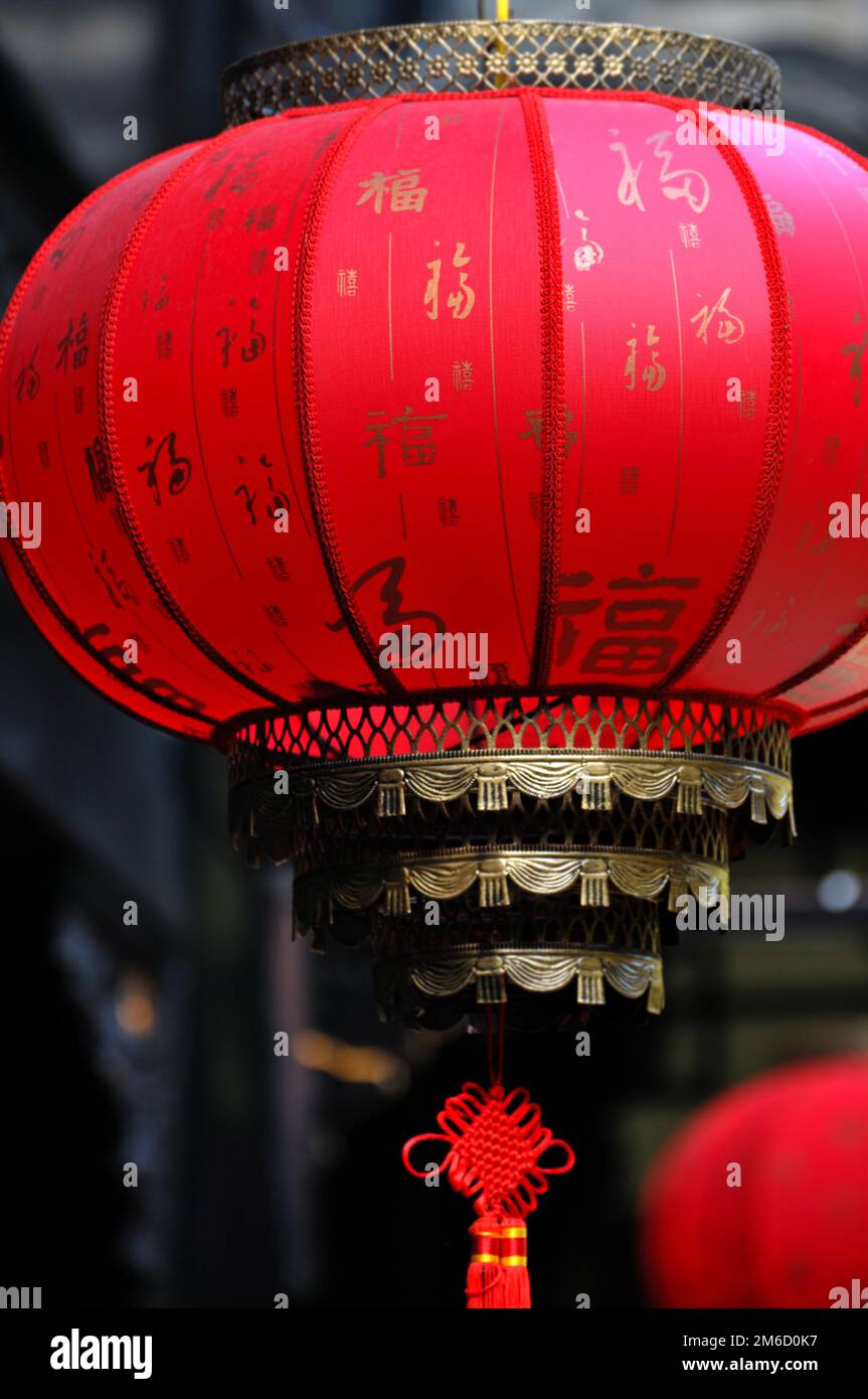 lanterne chinoise dans le temple Banque D'Images