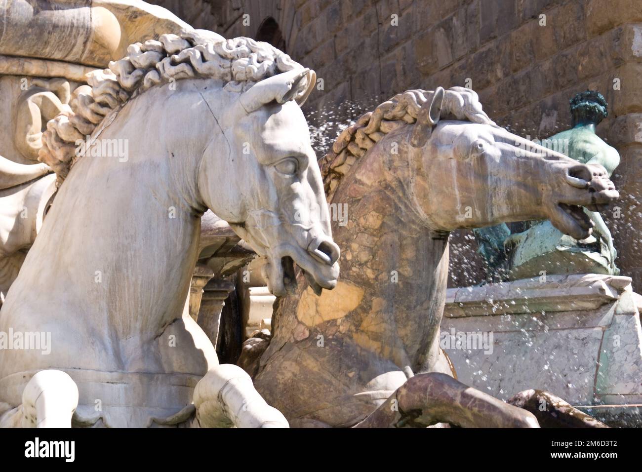 Chevaux de char du dieu de la mer Neptune Banque D'Images