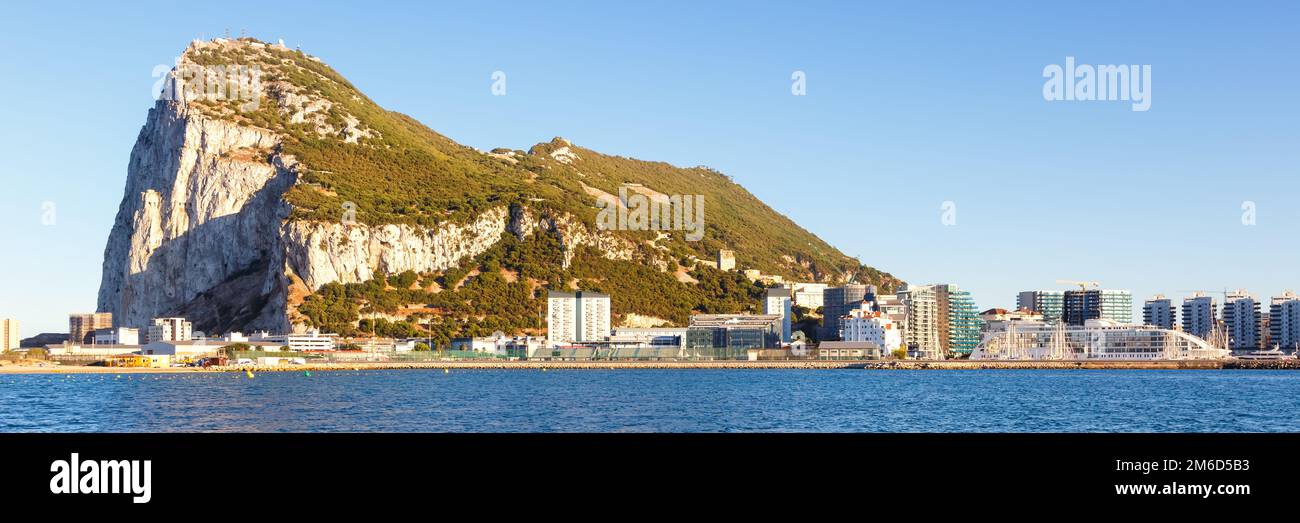 Gibraltar panorama paysage le Rocher Méditerranée Banque D'Images