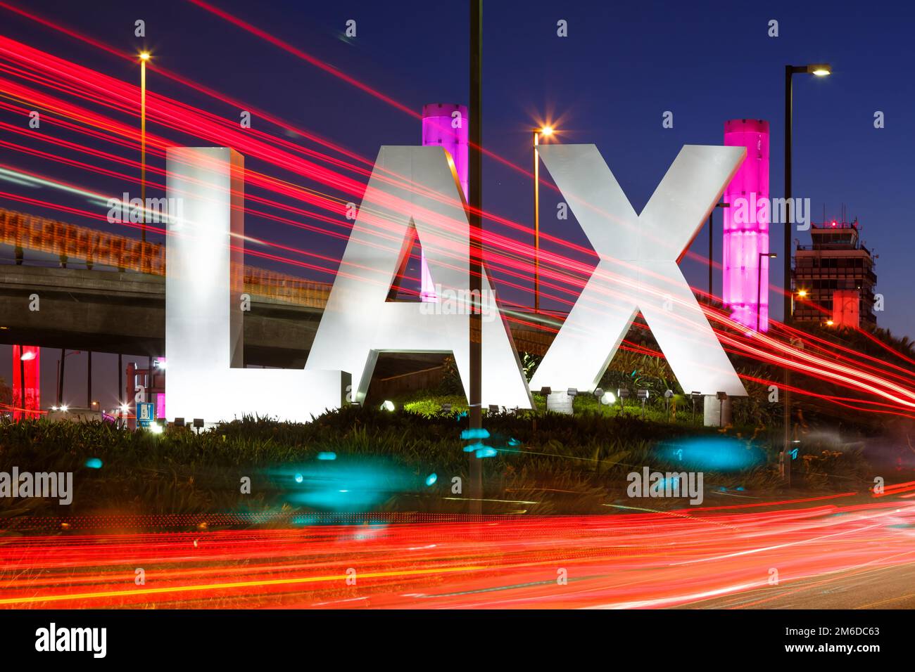 Logo LAX de l'aéroport international de Los Angeles Banque D'Images