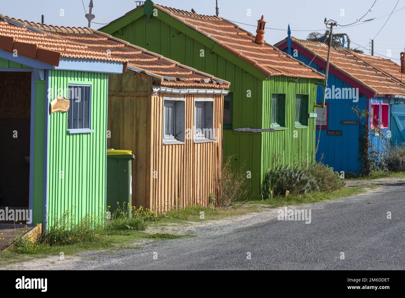 France, île d'Oléron, destination touristique populaire, sites français d'ostréiculture, Banque D'Images