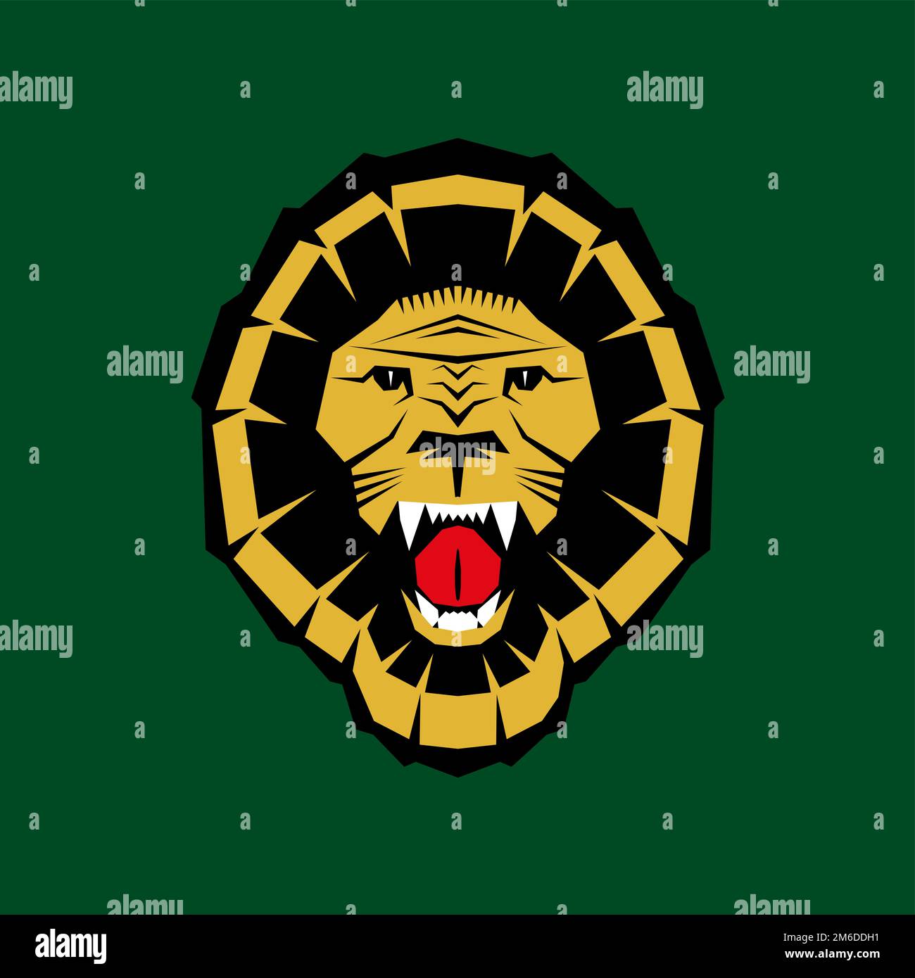 Tête de lion fort avantageux simbol vector illustration Banque D'Images