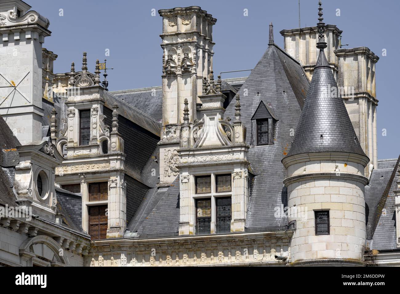 France la Galerie Medici dans le célèbre château de Chenonceau dans la vallée de la Loire Banque D'Images