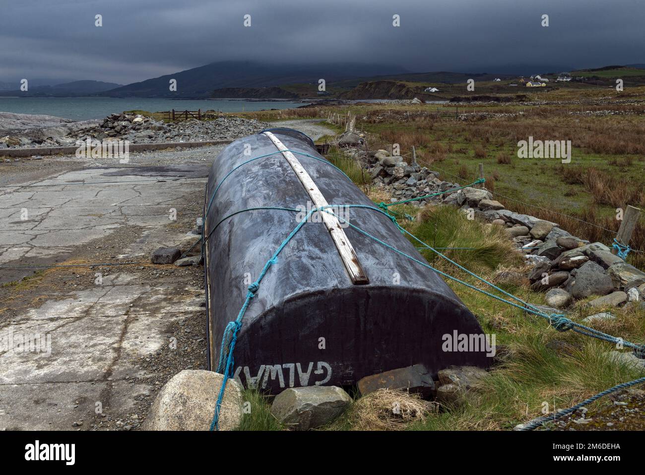 Île Inishbofin sur la côte ouest de l'Irlande. Banque D'Images