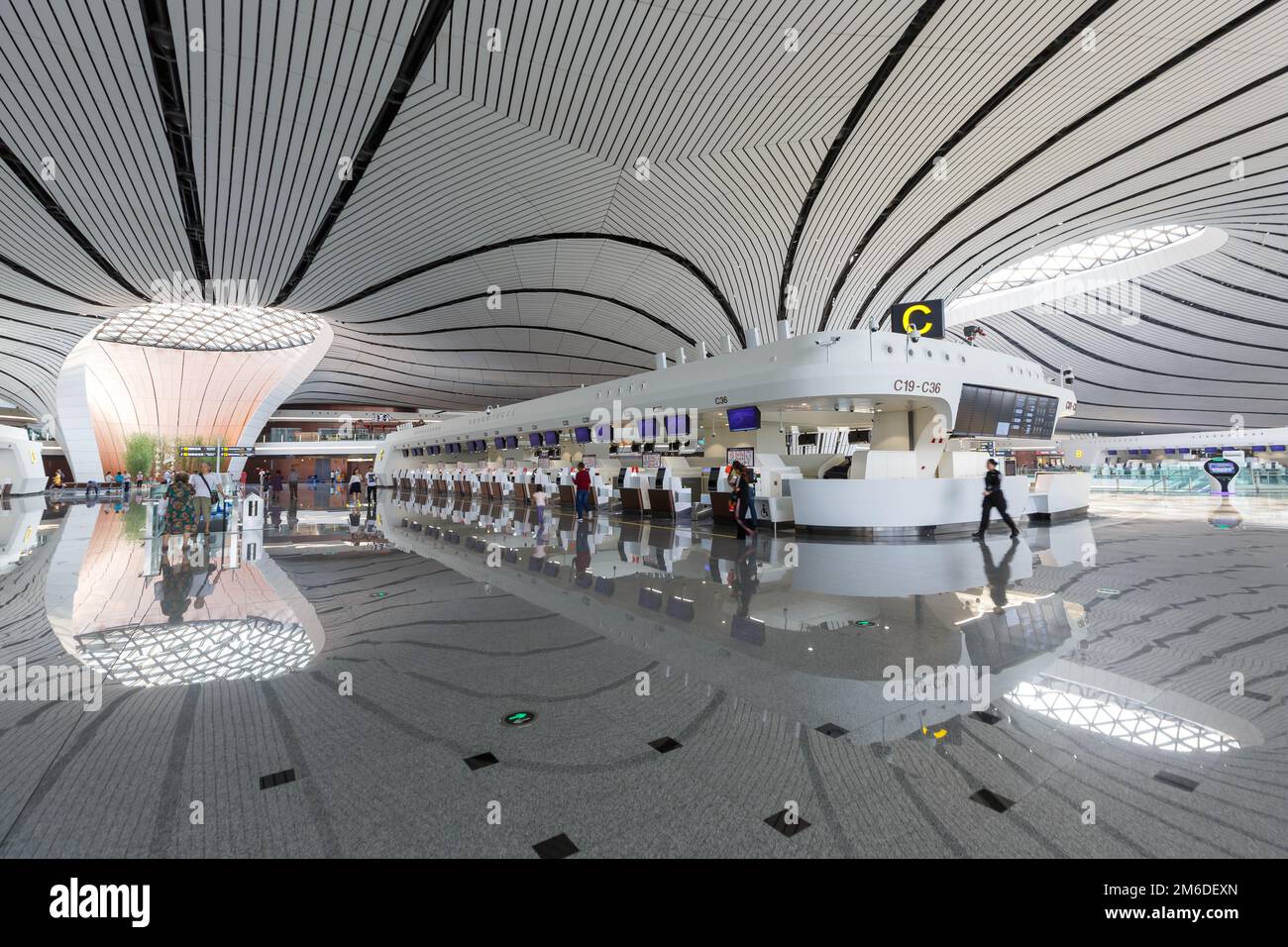 Beijing Daxing Nouveau terminal de l'aéroport international en Chine Banque D'Images