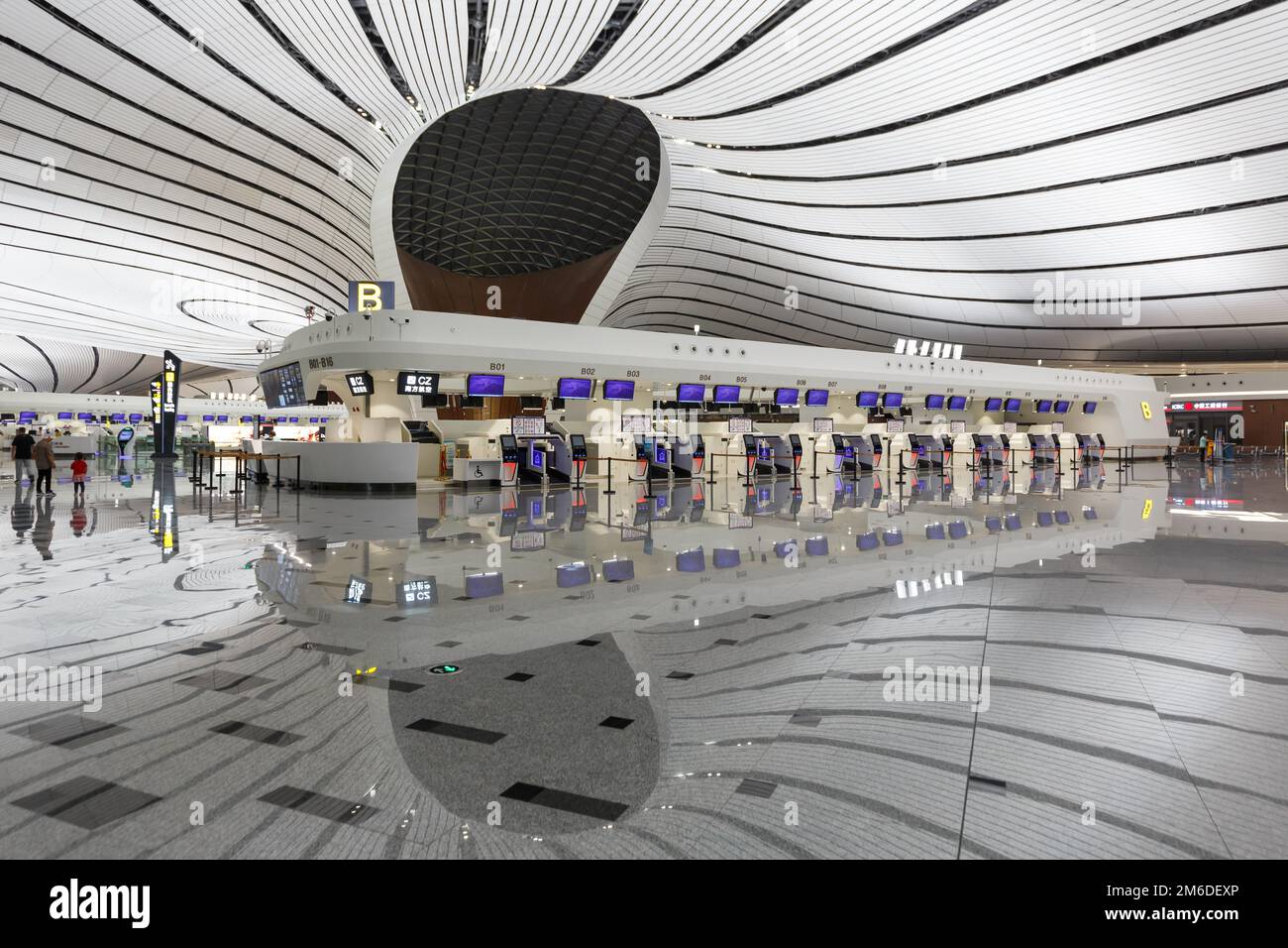 Beijing Daxing Nouveau terminal de l'aéroport international en Chine Banque D'Images