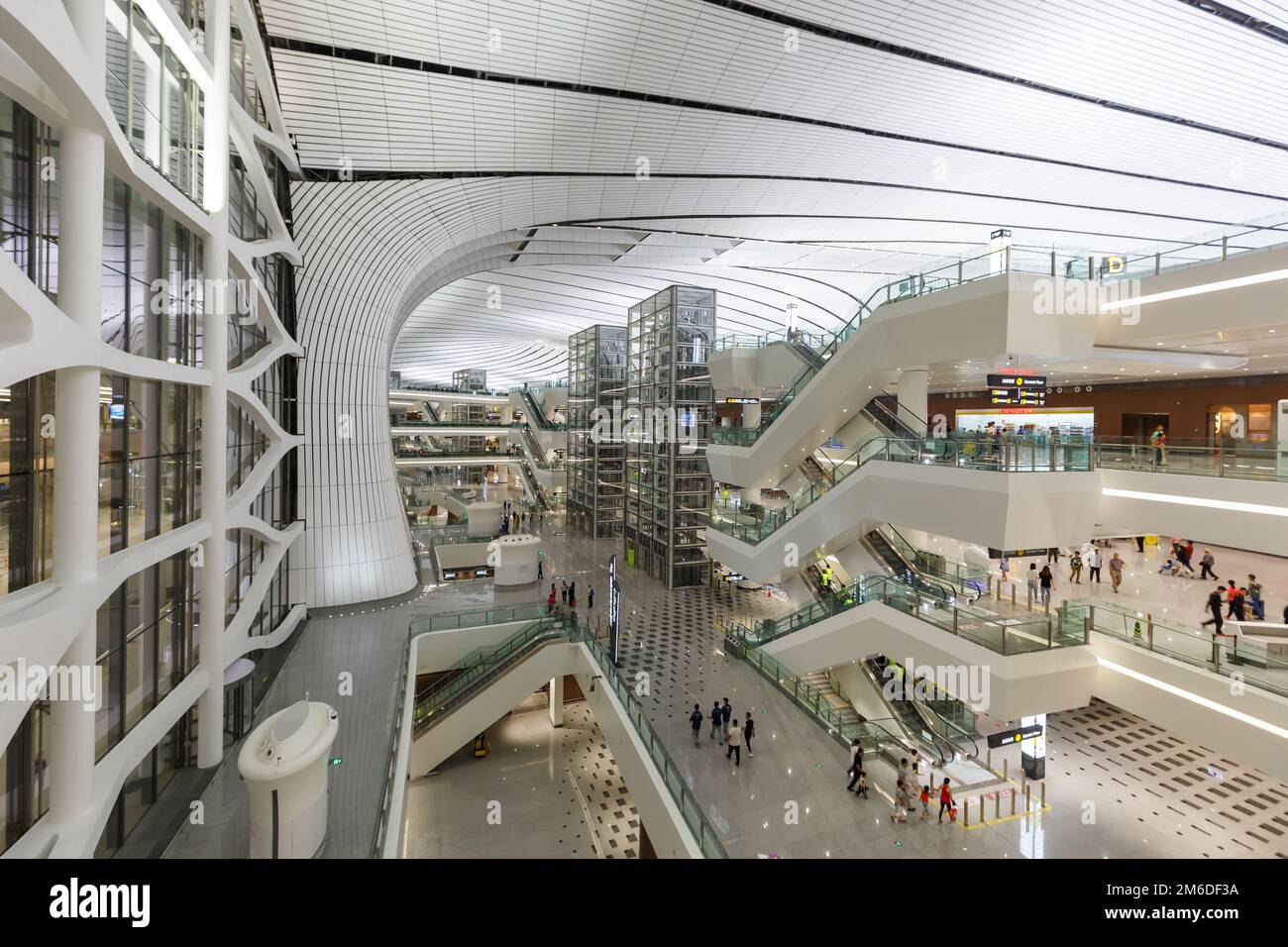 Beijing Daxing Nouveau terminal de l'aéroport international en Chine Banque D'Images