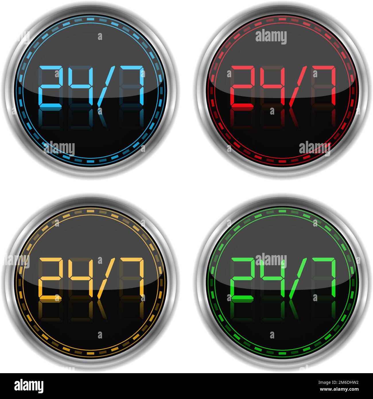 24/7 concept, illustration du vecteur eps10 Illustration de Vecteur