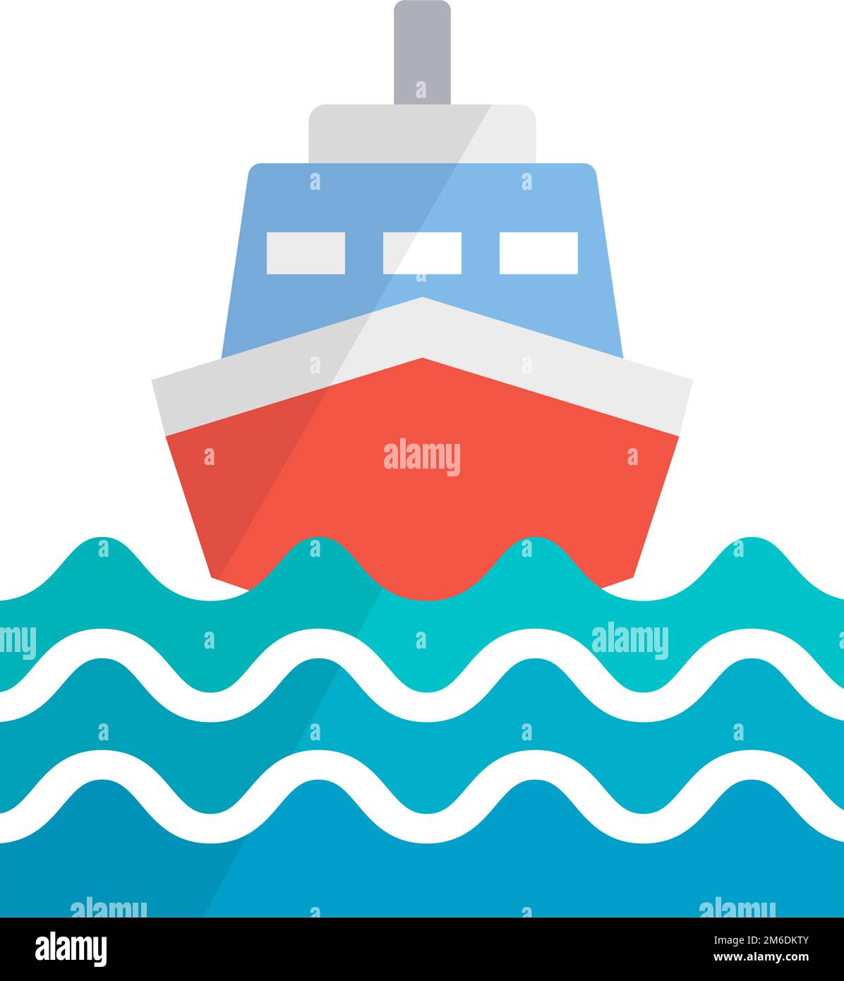 Icône moderne de bateau et de mer. Bateau de croisière et transport maritime. Vecteur modifiable. Illustration de Vecteur