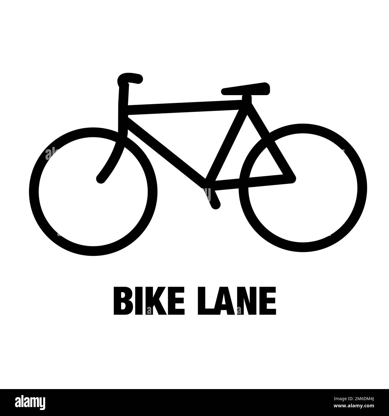 Signe vectoriel pour le vélo lale et le mouvement sur la route Banque D'Images