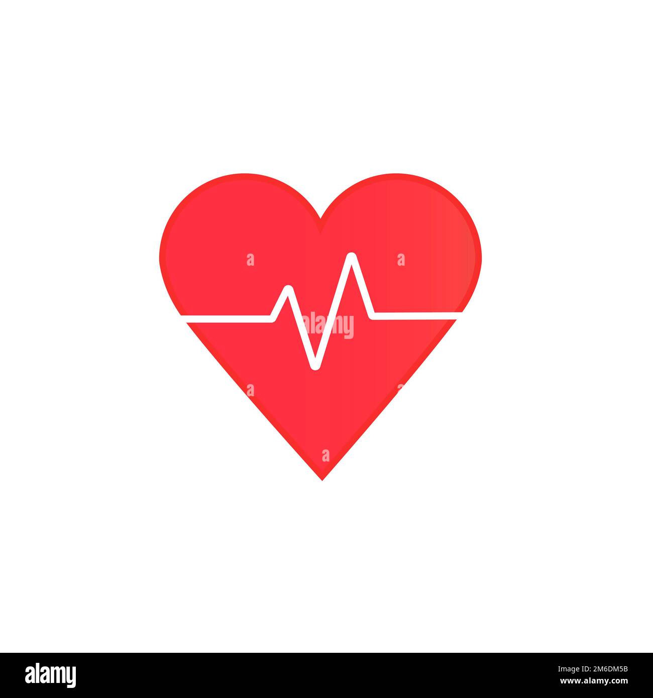 Illustration vectorielle pour la conception plate médicale de battement de coeur Banque D'Images