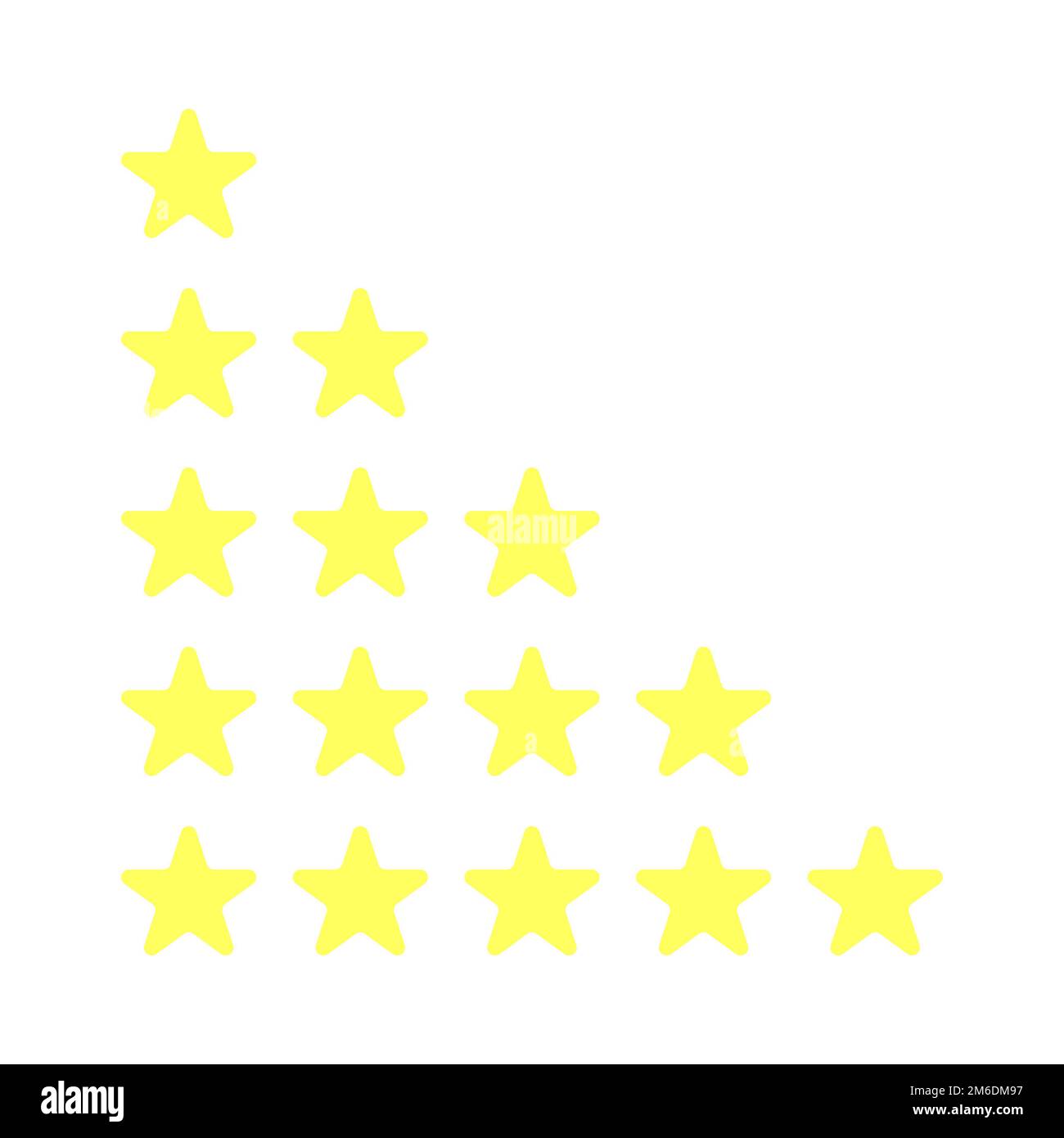 Illustration vectorielle 5 étoiles étoiles jaunes étoiles meilleur endroit Banque D'Images
