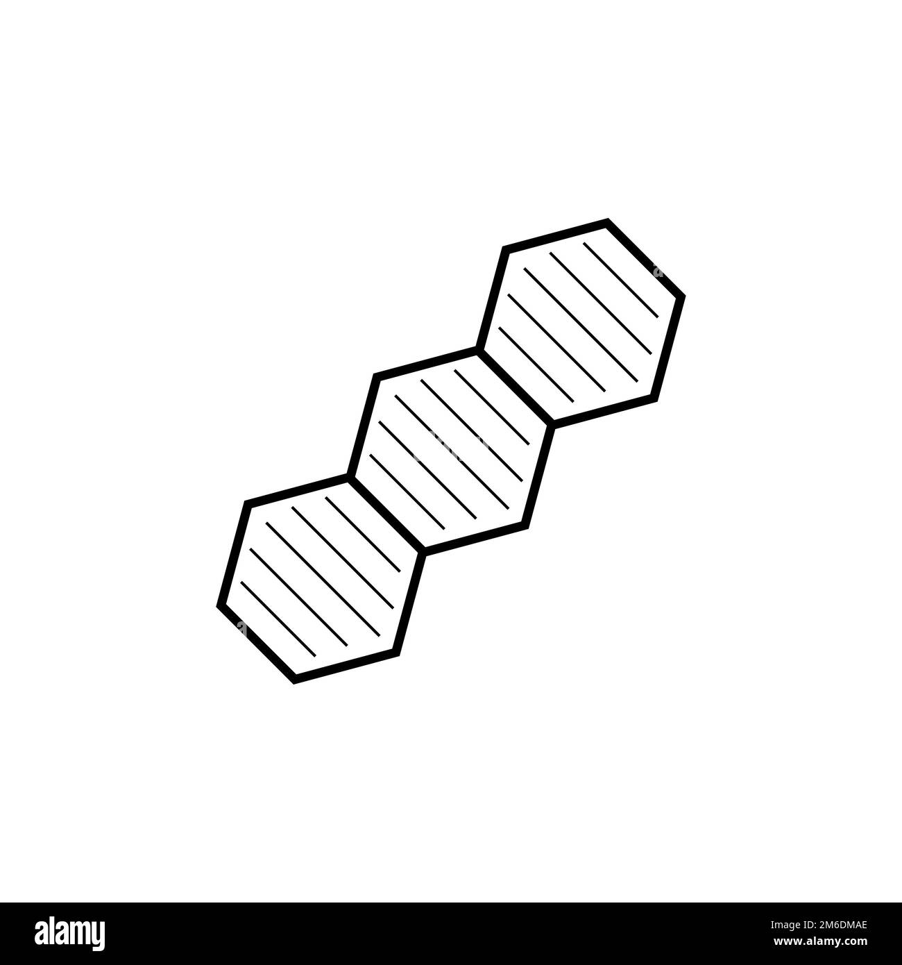 Icône de vecteur pour ADN lignes simples biologie Code de gène EPS 10 Banque D'Images