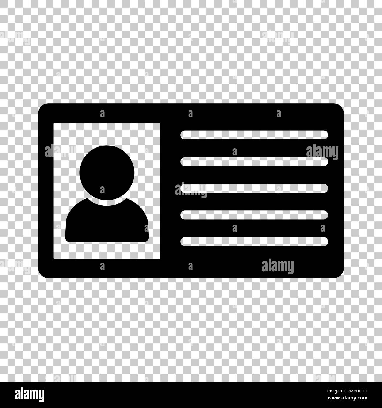 Icône de silhouette de carte de visite. symbole de carte d'identité ...