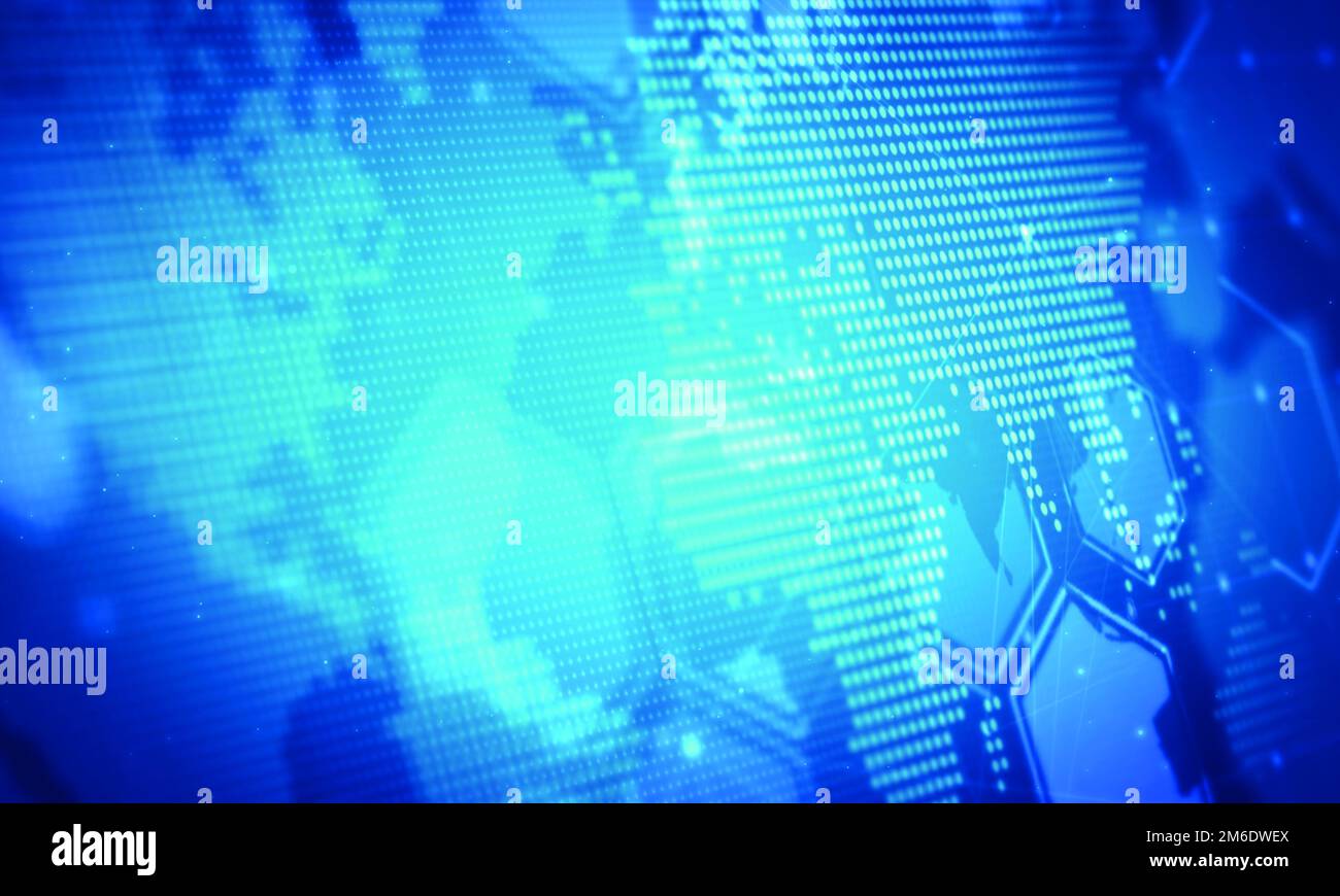 Résumé nouvelles de la carte mondiale contexte d'entreprise.Présentation du réseau numérique d'entreprise.concept de cyber-technologie globale. Banque D'Images
