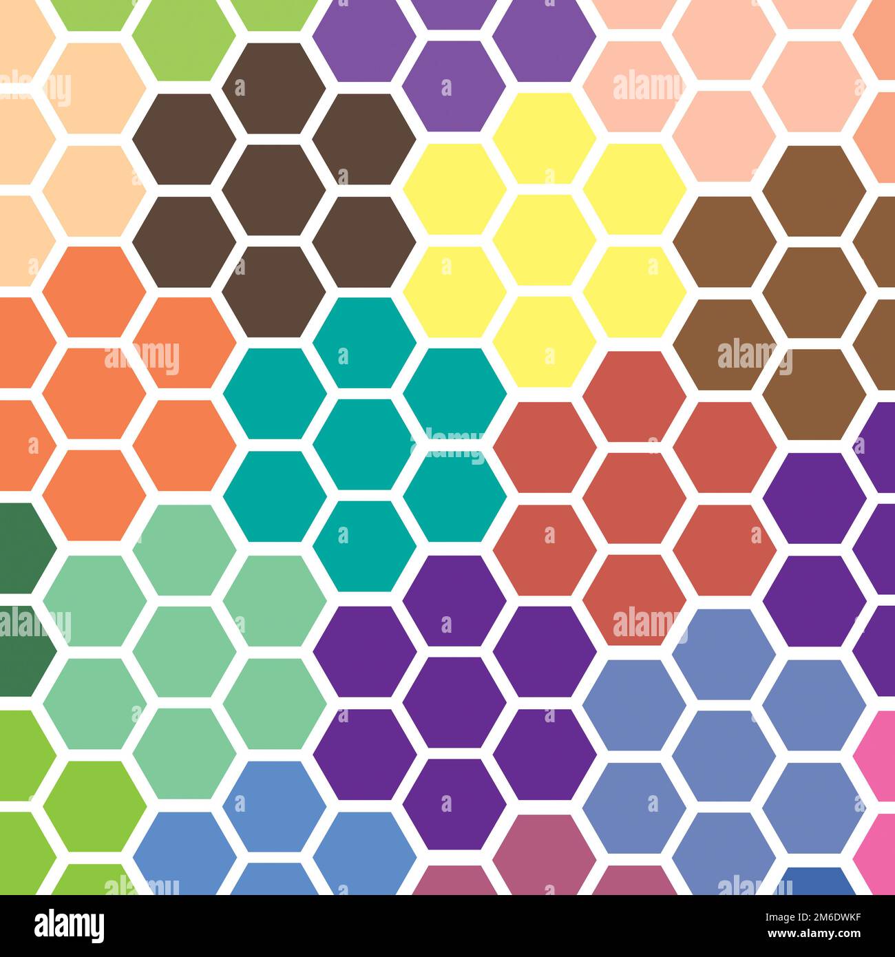 Résumé Hexagon Motifs Colorés Arrière-Plan Banque D'Images