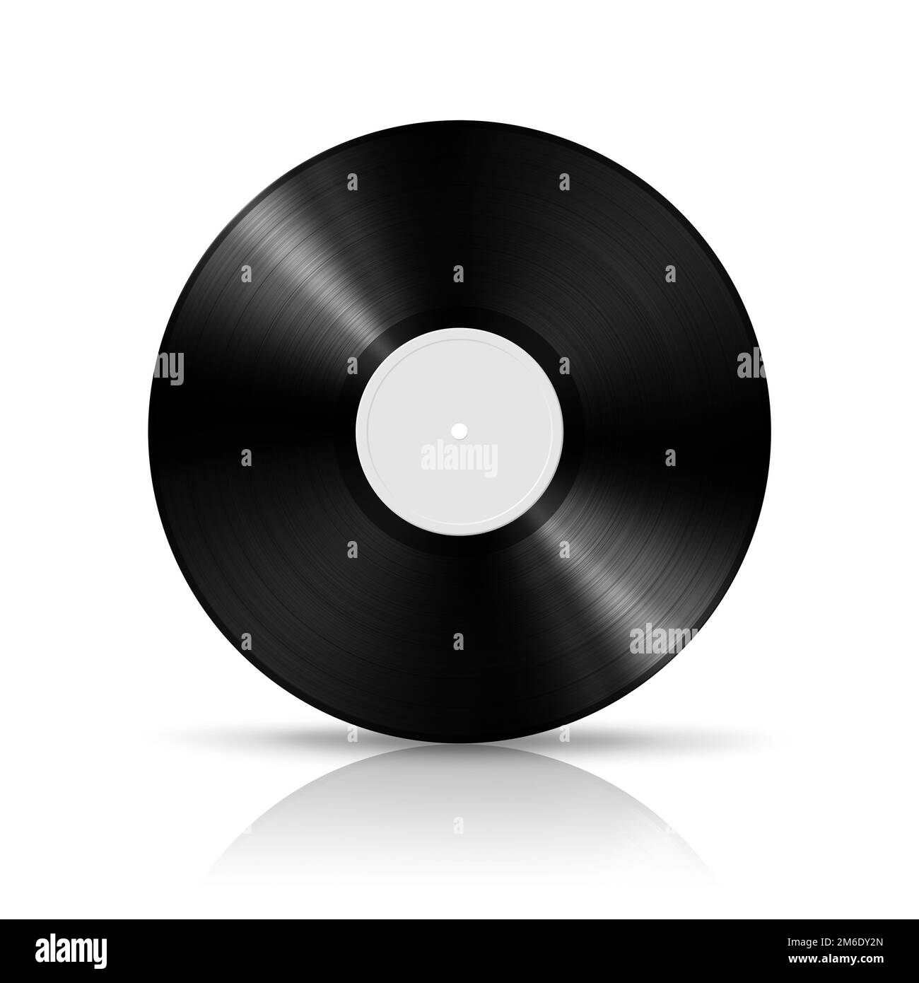 Disque Vinyle En or Réaliste Isolé Sur Fond Blanc. Gramophone Lp
