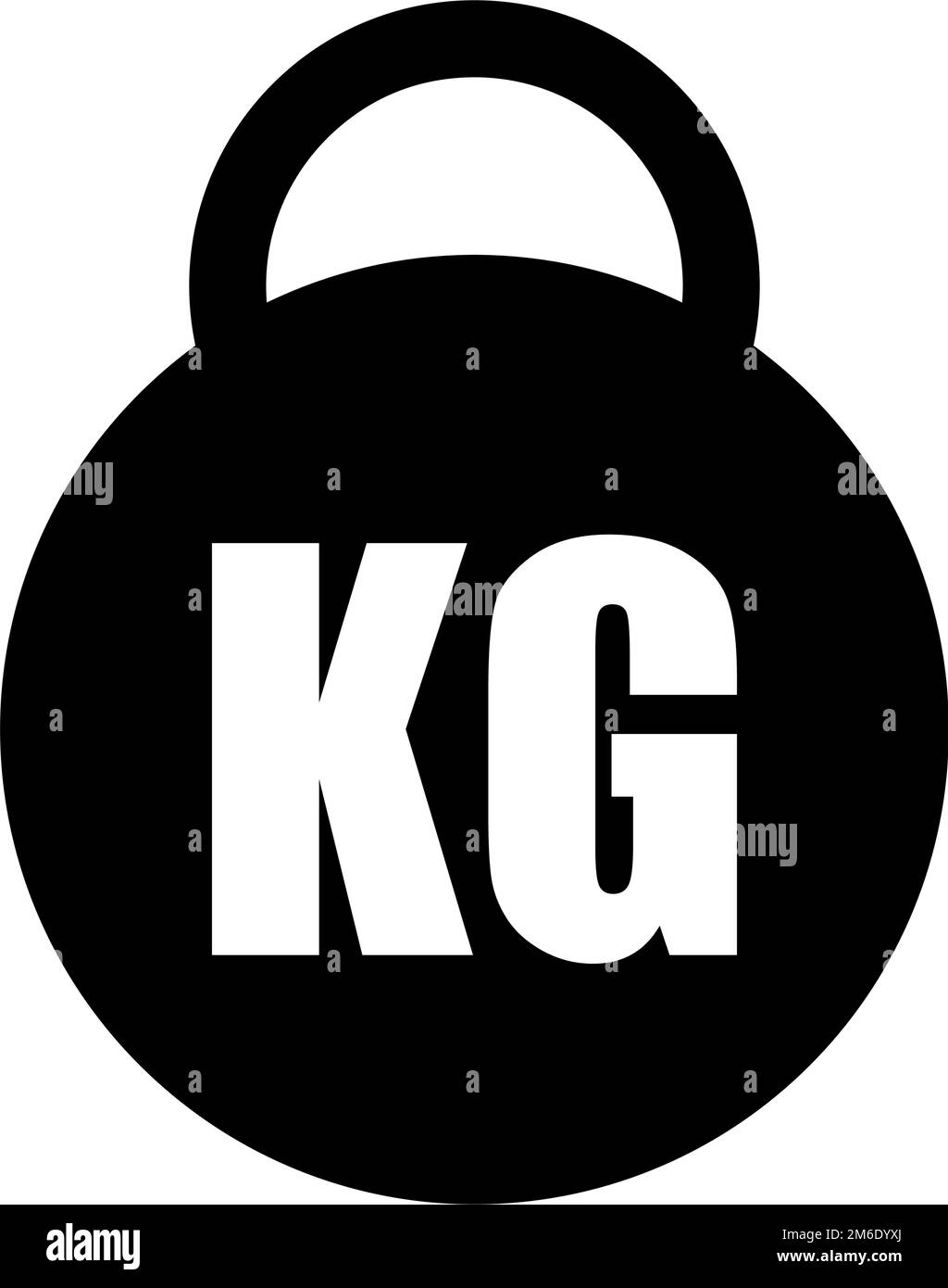 Icône représentant une silhouette de kettlebell ronde. Icône poids. Musculation. Vecteur modifiable. Illustration de Vecteur