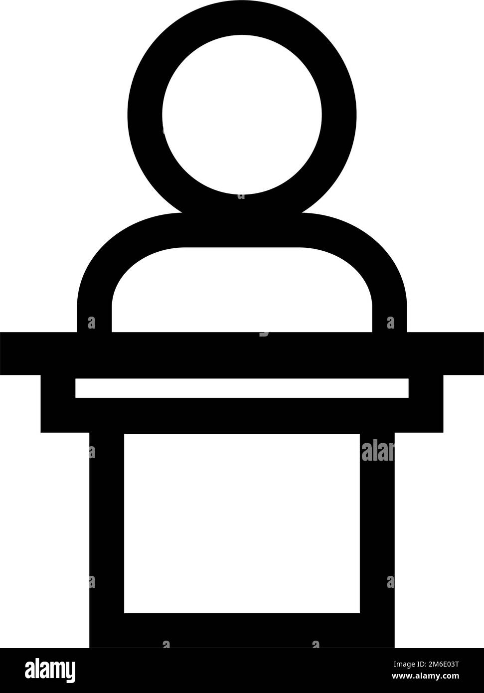 Simple icône de discours politique. Icône de présentation. Vecteur modifiable. Illustration de Vecteur