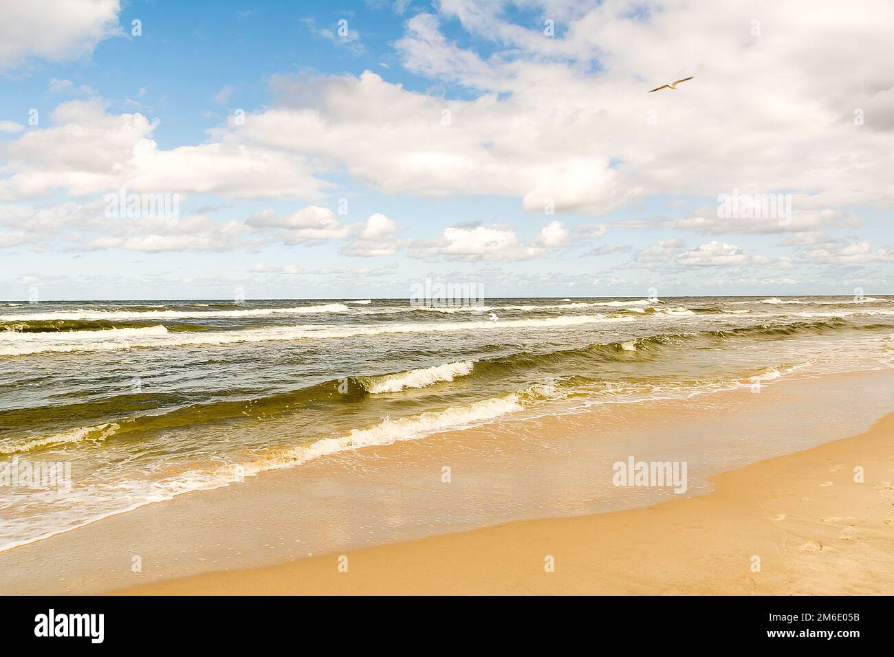 Plage à Karwia (Pologne) Banque D'Images