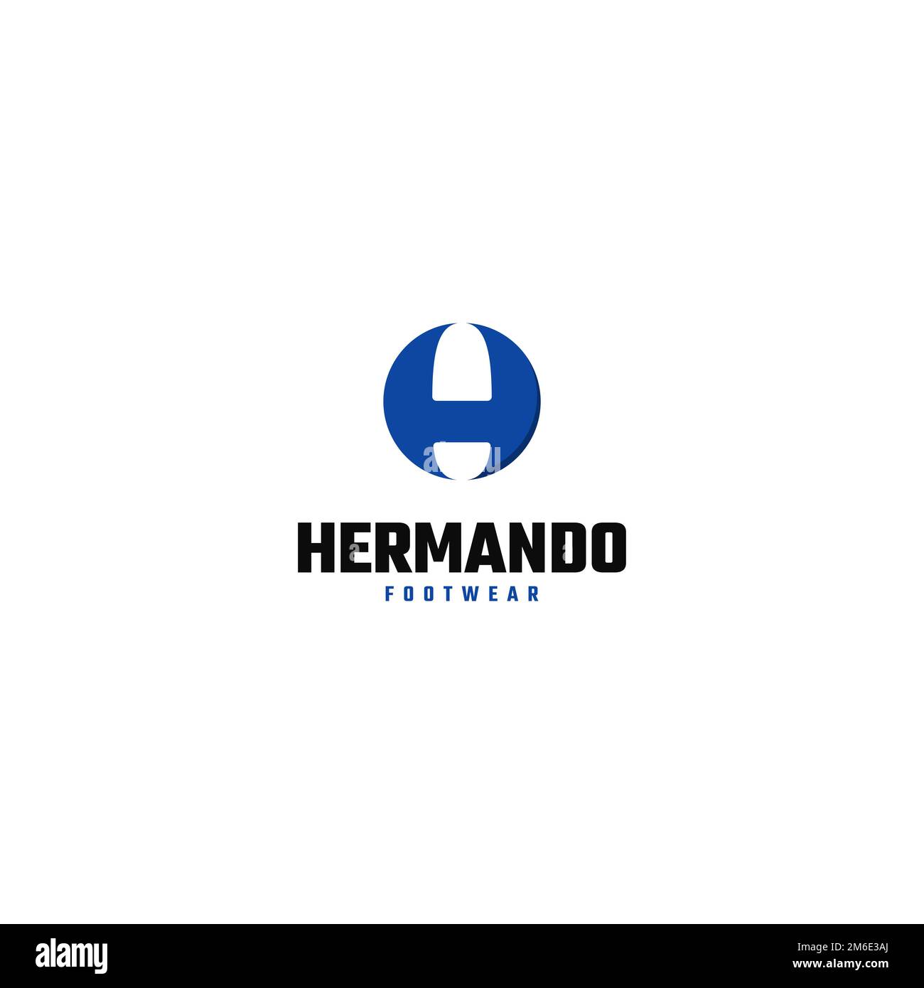 Conception simple de la lettre H et de la semelle. Logo chaussures. Logo du pied. Illustration de Vecteur