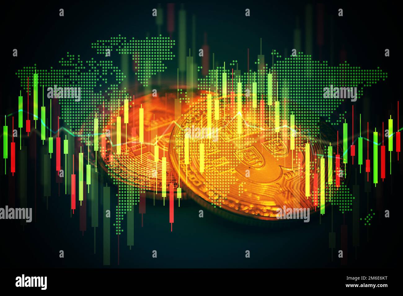 Investir dans une entreprise liée au Bitcoin Banque D'Images