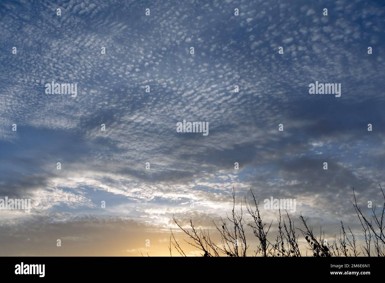 Beaux nuages dans un ciel bleu Banque D'Images