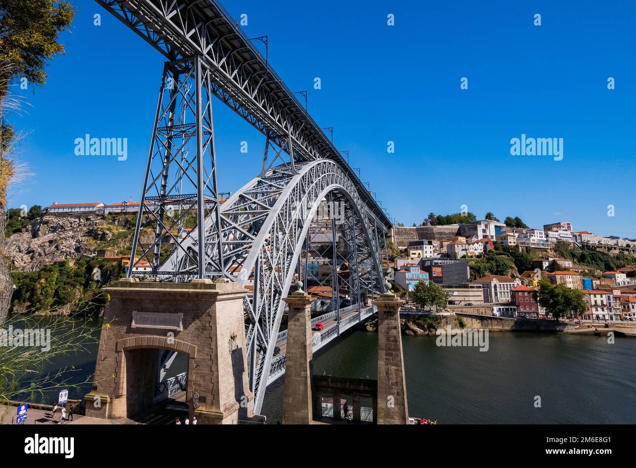 Porto, Portugal - célèbre et emblématique pont de fer double Decker Dom LuÃ­s Banque D'Images