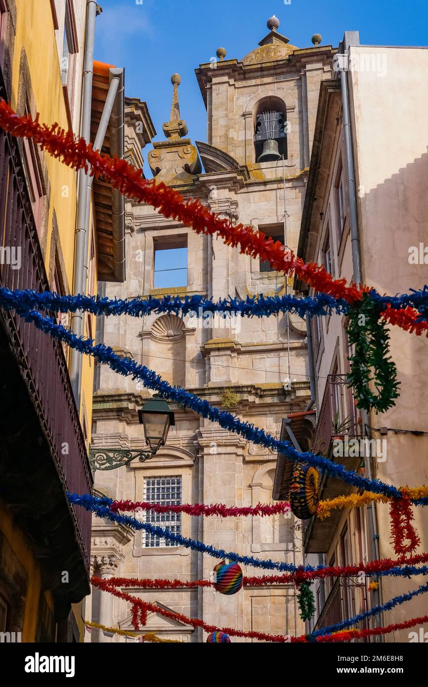 Porto, Portugal - Sí€o João Colorful Decorations Banque D'Images